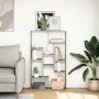 Engineered wood gray concrete shelf 72x20x120 cm by , Bookcases and shelves - Ref: Foro24-858159, Price: 70,39 €, Discount: %