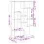 Estantería de madera de ingeniería gris hormigón 72x20x120 cm de , Librerías y estanterías - Ref: Foro24-858159, Precio: 71,7...