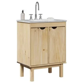 Mueble de lavabo de baño OTTA madera maciza de pino 59x40x80 cm de , Tocadores de baño - Ref: Foro24-4013460, Precio: 129,03 ...