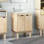 OTTA solid pine wood bathroom sink cabinet 59x40x80 cm by , bathroom vanities - Ref: Foro24-4013460, Price: 132,77 €, Discoun...