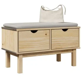 Eingangsbank OTTA aus massiver Kiefer 80x40x45 cm von , Bänke für Hallen und Lager - Ref: Foro24-4013462, Preis: 86,96 €, Rab...