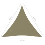 Beige Oxford fabric triangular sail awning 4.5x4.5x4.5 m by vidaXL, Umbrellas - Ref: Foro24-135178, Price: 34,68 €, Discount: %