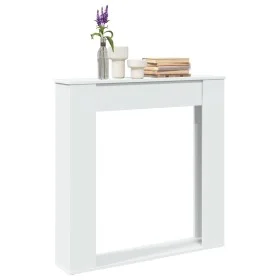 Kaminumrandung aus weißem Ingenieurholz 100x20x100 cm von , Zubehör für Holzöfen und Kamine - Ref: Foro24-854571, Preis: 58,3...
