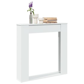 Kaminumrandung aus weißem Ingenieurholz 100x20x100 cm von , Zubehör für Holzöfen und Kamine - Ref: Foro24-854571, Preis: 57,0...