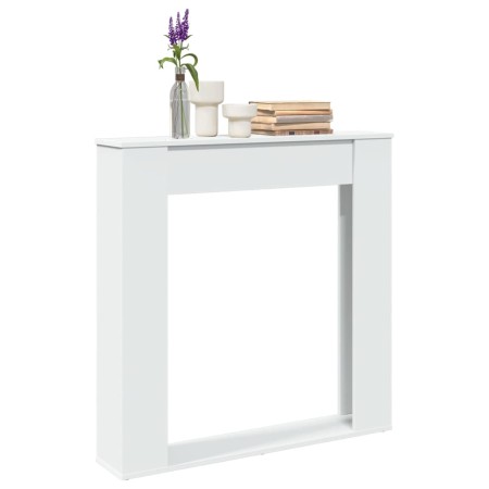 Kaminumrandung aus weißem Ingenieurholz 100x20x100 cm von , Zubehör für Holzöfen und Kamine - Ref: Foro24-854571, Preis: 57,0...