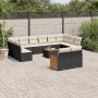 Garden sofa set with 13-piece black synthetic rattan cushions by , Garden sets - Ref: Foro24-3260530, Price: 786,02 €, Discou...