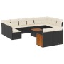 Garden sofa set with 13-piece black synthetic rattan cushions by , Garden sets - Ref: Foro24-3260530, Price: 786,02 €, Discou...