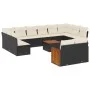 Garden sofa set with 13-piece black synthetic rattan cushions by , Garden sets - Ref: Foro24-3260530, Price: 786,86 €, Discou...