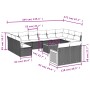 Garden sofa set with 13-piece black synthetic rattan cushions by , Garden sets - Ref: Foro24-3260530, Price: 786,02 €, Discou...