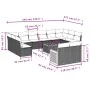 Garden sofa set with 13-piece black synthetic rattan cushions by , Garden sets - Ref: Foro24-3260530, Price: 786,86 €, Discou...