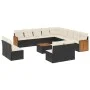 Gartensofagarnitur 14-teilig mit schwarzen Polstern aus synthetischem Rattan. von , Gartensets - Ref: Foro24-3260572, Preis: ...
