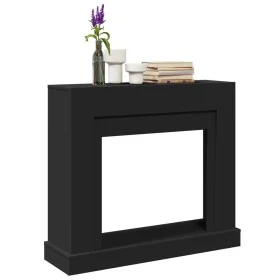 Kaminholzregal aus schwarzem Ingenieurholz, 100x30x87,5 cm. von , Zubehör für Holzöfen und Kamine - Ref: Foro24-854563, Preis...