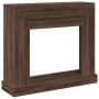 Kaminholzregal aus braunem Eichen-Ingenieurholz, 100x30x87,5 cm. von , Zubehör für Holzöfen und Kamine - Ref: Foro24-854568, ...