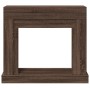 Kaminholzregal aus braunem Eichen-Ingenieurholz, 100x30x87,5 cm. von , Zubehör für Holzöfen und Kamine - Ref: Foro24-854568, ...