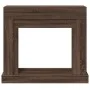 Kaminholzregal aus braunem Eichen-Ingenieurholz, 100x30x87,5 cm. von , Zubehör für Holzöfen und Kamine - Ref: Foro24-854568, ...