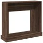 Kaminholzregal aus braunem Eichen-Ingenieurholz, 100x30x87,5 cm. von , Zubehör für Holzöfen und Kamine - Ref: Foro24-854568, ...