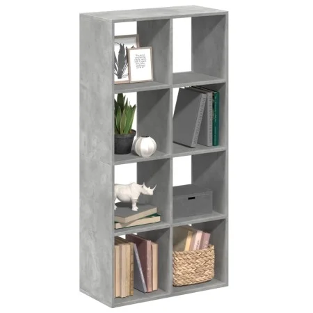 Gray concrete and wood divider bookshelf 69.5x29x137.5 cm by , Bookcases and shelves - Ref: Foro24-858024, Price: 69,13 €, Di...