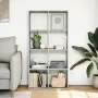 Gray concrete and wood divider bookshelf 69.5x29x137.5 cm by , Bookcases and shelves - Ref: Foro24-858024, Price: 69,13 €, Di...