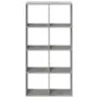 Gray concrete and wood divider bookshelf 69.5x29x137.5 cm by , Bookcases and shelves - Ref: Foro24-858024, Price: 69,13 €, Di...
