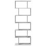 Divider bookcase 6 levels in gray wood and concrete 70x24x193 cm by , Bookcases and shelves - Ref: Foro24-858087, Price: 70,4...