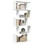 5-level white engineered wood room divider bookcase 70x24x161cm by , Bookcases and shelves - Ref: Foro24-858093, Price: 61,54...