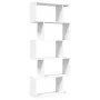 5-level white engineered wood room divider bookcase 70x24x161cm by , Bookcases and shelves - Ref: Foro24-858093, Price: 61,54...