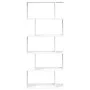 5-level white engineered wood room divider bookcase 70x24x161cm by , Bookcases and shelves - Ref: Foro24-858093, Price: 61,54...