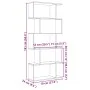 5-level white engineered wood room divider bookcase 70x24x161cm by , Bookcases and shelves - Ref: Foro24-858093, Price: 61,54...