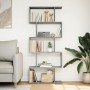 5-level Sonoma gray wood divider bookcase 70x24x161 cm by , Bookcases and shelves - Ref: Foro24-858098, Price: 61,46 €, Disco...
