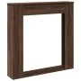 Kaminholzverkleidung aus braunem Eichen-Ingenieurholz, 100x20x100 cm. von , Zubehör für Holzöfen und Kamine - Ref: Foro24-854...