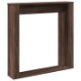 Engineered wood chimney edge in brown oak, 100x20x100 cm by , Accessories for wood ovens and fireplaces - Ref: Foro24-854577,...