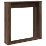 Kaminholzverkleidung aus braunem Eichen-Ingenieurholz, 100x20x100 cm. von , Zubehör für Holzöfen und Kamine - Ref: Foro24-854...