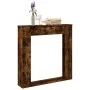 Engineered smoked oak wood chimney edge 100x20x100 cm by , Accessories for wood ovens and fireplaces - Ref: Foro24-854575, Pr...