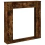 Engineered smoked oak wood chimney edge 100x20x100 cm by , Accessories for wood ovens and fireplaces - Ref: Foro24-854575, Pr...