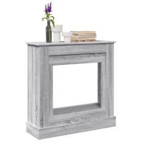 Engineered wood Sonoma gray chimney edge 90x30x90 cm by , Accessories for wood ovens and fireplaces - Ref: Foro24-854594, Pri...