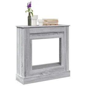 Kaminholzregal in Sonoma-Grau aus Ingenieurholz, 90x30x90 cm. von , Zubehör für Holzöfen und Kamine - Ref: Foro24-854594, Pre...