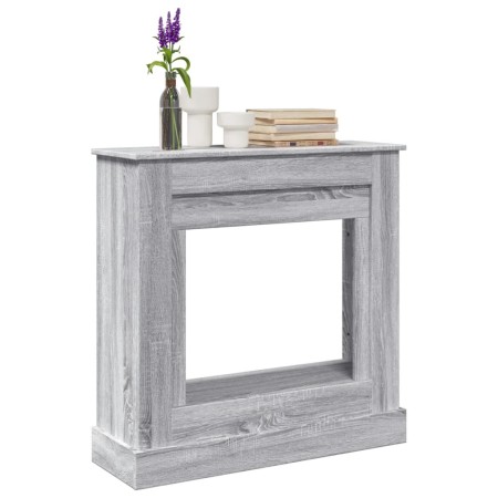 Kaminholzregal in Sonoma-Grau aus Ingenieurholz, 90x30x90 cm. von , Zubehör für Holzöfen und Kamine - Ref: Foro24-854594, Pre...