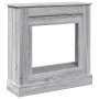 Borde de chimenea madera ingeniería gris Sonoma 90x30x90 cm de , Accesorios para hornos de leña y chimeneas - Ref: Foro24-854...