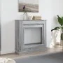 Borde de chimenea madera ingeniería gris Sonoma 90x30x90 cm de , Accesorios para hornos de leña y chimeneas - Ref: Foro24-854...