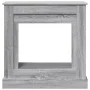 Borde de chimenea madera ingeniería gris Sonoma 90x30x90 cm de , Accesorios para hornos de leña y chimeneas - Ref: Foro24-854...