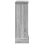 Borde de chimenea madera ingeniería gris Sonoma 90x30x90 cm de , Accesorios para hornos de leña y chimeneas - Ref: Foro24-854...