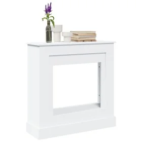 Kaminumrandung aus weißem Ingenieurholz 90x30x90 cm von , Zubehör für Holzöfen und Kamine - Ref: Foro24-854589, Preis: 82,04 ...