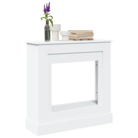 Kaminumrandung aus weißem Ingenieurholz 90x30x90 cm von , Zubehör für Holzöfen und Kamine - Ref: Foro24-854589, Preis: 82,04 ...