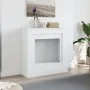 Kaminumrandung aus weißem Ingenieurholz 90x30x90 cm von , Zubehör für Holzöfen und Kamine - Ref: Foro24-854589, Preis: 82,04 ...