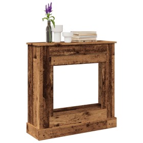 Kaminholzregal aus gealtertem Ingenieurholz 90x30x90 cm von , Zubehör für Holzöfen und Kamine - Ref: Foro24-854596, Preis: 78...