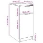 Engineered oak artisan bathroom cabinet 33x50x75 cm by , Lockers and storage cabinets - Ref: Foro24-856998, Price: 68,49 €, D...