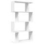 4-level white engineered wood divider bookcase 70x24x129cm by , Bookcases and shelves - Ref: Foro24-858102, Price: 54,18 €, D...