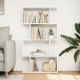 4-level white engineered wood divider bookcase 70x24x129cm by , Bookcases and shelves - Ref: Foro24-858102, Price: 56,97 €, D...