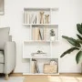 4-level white engineered wood divider bookcase 70x24x129cm by , Bookcases and shelves - Ref: Foro24-858102, Price: 54,18 €, D...