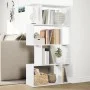 4-level white engineered wood divider bookcase 70x24x129cm by , Bookcases and shelves - Ref: Foro24-858102, Price: 54,18 €, D...